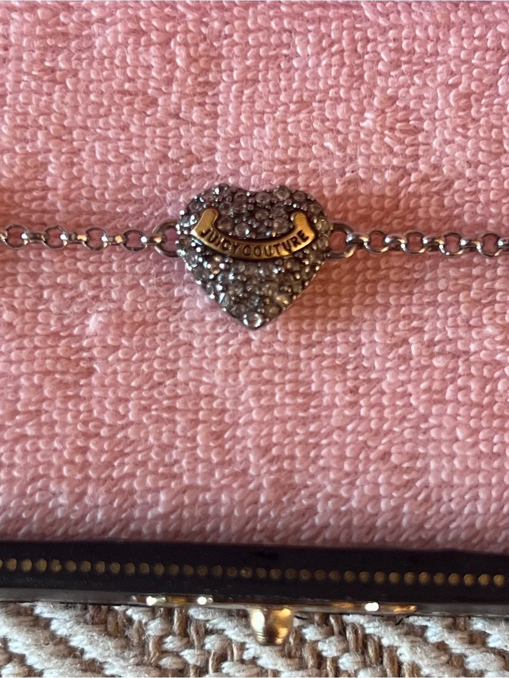Y2K Juicy Couture Heart Charm Bracelet